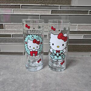 Sanrio Hello Kitty Christmas Drinking Glasses